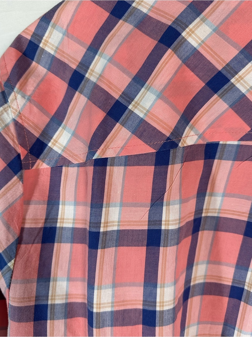 Talbots Pink and Blue Plaid Button-Down Shirt - Picture 8 of 10